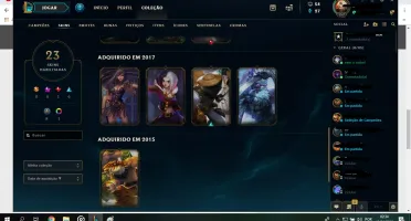 Conta Diamond 4, 21 skins( 1 lendária, 6 épicas) 79 campeões