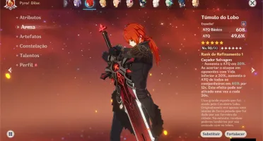 Conta Genshin - Eula, Xiao, Ganyu, Yoimiya, Venti + MORE T5