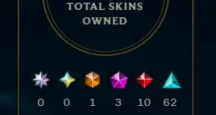 Conta de LOL nível 400, gold 2 solo, 150+ skins
