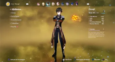Genshin impact conta de ps4 com zhongli