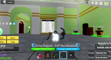 Conta blox fruits com sanguine art todas espadas e armas