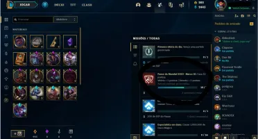 Conta Diamante 4 com muitas skins e quase todos os campeões