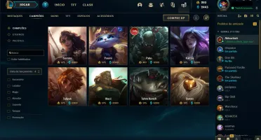 Conta Diamante 4 com muitas skins e quase todos os campeões
