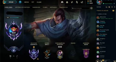 Conta Diamante 4 com muitas skins e quase todos os campeões