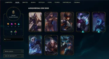 Conta Platina 1 (mestre season passada), 35 champs e 8 skins