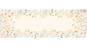 Caminho de Mesa 143x46cm - Flores e Borboletas