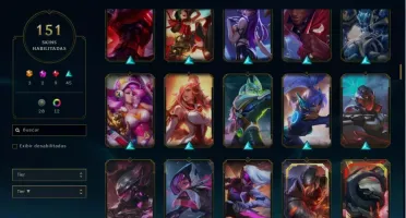 conta lol ex challenger com emotes 151skins