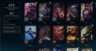 conta lol ex challenger com emotes 151skins