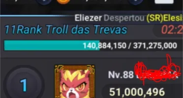 grand Chase mobile BR nv 88 493K PB 35K GEMAS 100KK GOLD