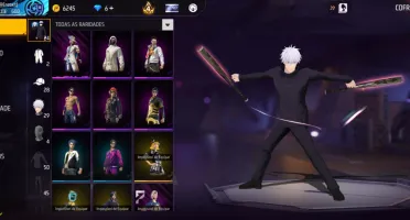 Conta ff com skins de jujutsu kaisen