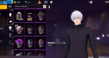Conta ff com skins de jujutsu kaisen