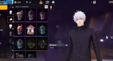 Conta ff com skins de jujutsu kaisen