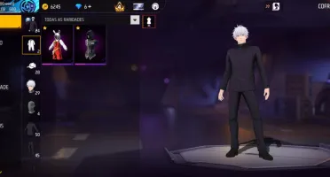 Conta ff com skins de jujutsu kaisen