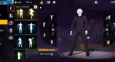 Conta ff com skins de jujutsu kaisen