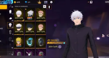 Conta ff com skins de jujutsu kaisen