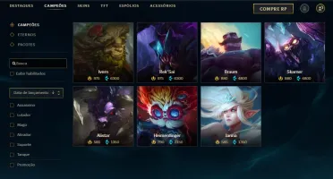 Conta LoL 76 Skins + Honra 5 + Ouro 4
