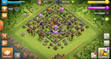 Vila Clash os Clans CV 10 Recente, vila muito boa