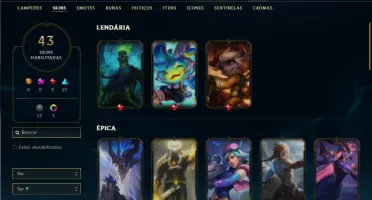 Unranked com 125 Champs e 43 Skins + Kayle Juiza