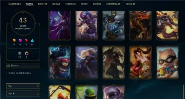 Unranked com 125 Champs e 43 Skins + Kayle Juiza