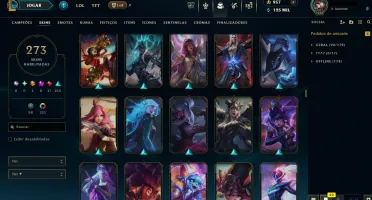 League Of Legends: 273 Skins | 258 Cromas | Todos Campeões