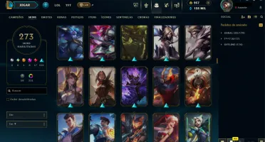 League Of Legends: 273 Skins | 258 Cromas | Todos Campeões