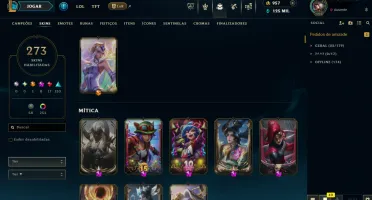 League Of Legends: 273 Skins | 258 Cromas | Todos Campeões