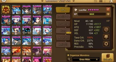 Conta midgame com Lucifer e Douman