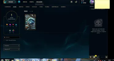 Conta league, 10champs, 2750EA, lissandra,yasuo,lee sin,fizz