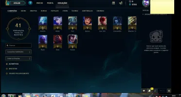 Conta league, 10champs, 2750EA, lissandra,yasuo,lee sin,fizz