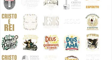 + De 300 Estampas Gospel em PNG separada por categorias