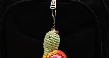 Chaveiro Caracol em Amigurumi