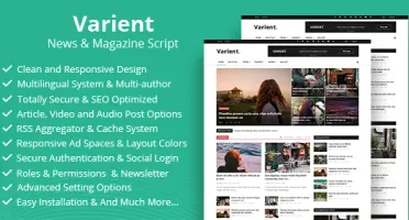 Varient - News & Magazine Source Script PHP