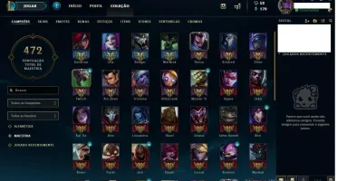Conta LOL - Todos os Campeões, 80 skins + 472 de Maestria