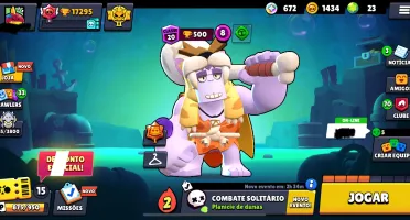 Conta com várias skins e brawlers