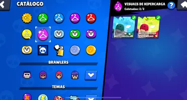 Conta com várias skins e brawlers