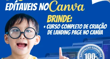 Landing Pages Canva Editáveis + Curso Crie Paginas Canva