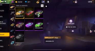 Conta Free Fire gemada, todos os passes disponíveis