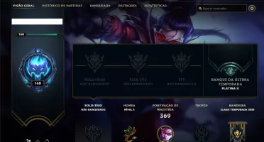 Conta Unranked com 68 skins e 112 champs