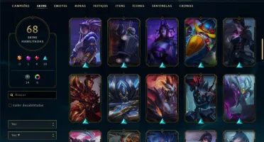 Conta Unranked com 68 skins e 112 champs
