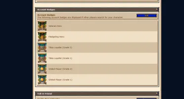 Vendo Conta Tibia Global - Loyalty +2 Skills (20%) - com RK