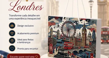 Kit 15 Sacolinhas Londres Roda Gigante - Pegue e Monte