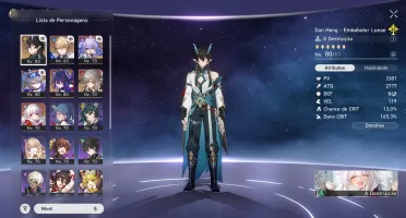 Conta de genshin end game ar 57, Hi3rd Lvl 81 e star rail lv