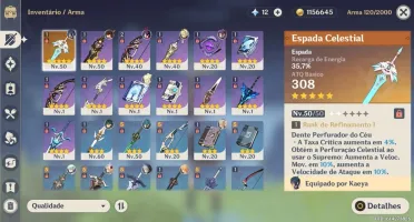 Xiao, mona e espada celestial