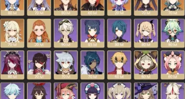 CONTA GENSHIN AR56✨13 LENDÁRIOS + YELAN|HUTAO e HOMA e MAIS✨