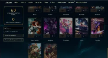 Unranked com 40 Champs e 8 Skins