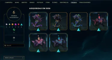 Unranked com 40 Champs e 8 Skins