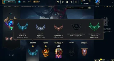 Conta League Of Legends Level 653. 170 Skins Todos Champions