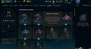 Conta League Of Legends Level 653. 170 Skins Todos Champions