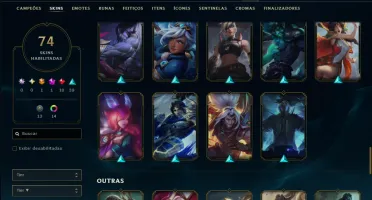 Unranked com 95 Champs e 74 Skins ( ADC / MID )