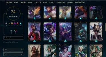 Unranked com 95 Champs e 74 Skins ( ADC / MID )